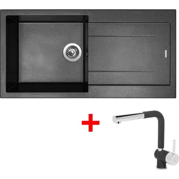 Kuchyňský dřez Sinks AMANDA 990 Metalblack + Mix 3 P GR