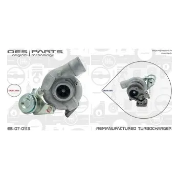 Turbodmychadlo Dmychadlo, plnění IVECO, 07485134390, 5001851014, 5001860076, 500372213, 500372214, OES, ES-07-0113