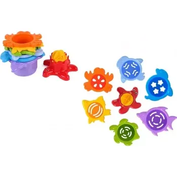 Hračka Teddies Kubus Pyramida skládanka mořská zvířátka