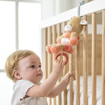 Hračka NATTOU Hračka plyšová vibrující kráva Mila 25 cm Mila, Zoe & Lana 25x17x8 oranžová