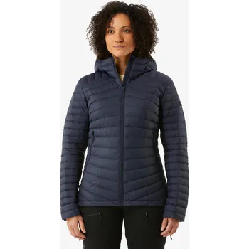 Dámská bunda FORCLAZ Dámská turistická péřová bunda MT 100 XS MODRÁ