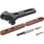 Wolfcraft 6971000 - Startovací sada na skrytou montáž dřevěné terasy, šablona + 50 krycích spojek + 300 šroubů + držák bitů