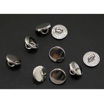 Knoflík Kovový knoflík - stříbrná - průměr 1 cm