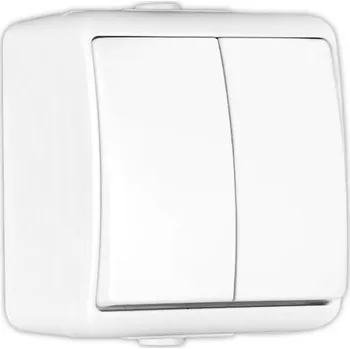 vypínač Elhard Venkovní vypínač na omítku Tew, IP44, č.5, bílý
