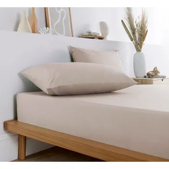 Prostěradlo Béžové napínací jersey prostěradlo s lycrou (pro matrace 160x200 až 180x200 cm)