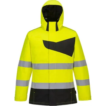 pracovní bunda PORTWEST Bunda PW2 Hi-Vis PW261, zimní, reflexní POR-PW261YBR4XL 4XL Žlutá/černá