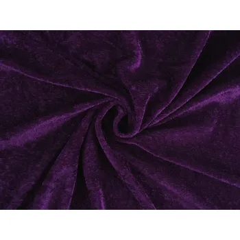 Elastický samet Panné pololesklý METRÁŽ - 7 fialová