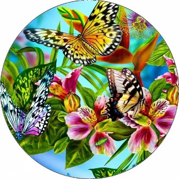 Jedlá dekorace na dort Jedlý papír motýli 19,5 cm