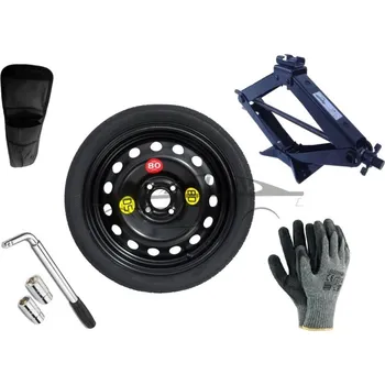 Plechové kolo Sada - Dojezdové kolo DACIA LOGAN III R16 4x100x60,1 + gola klíč + hever + obal na hever