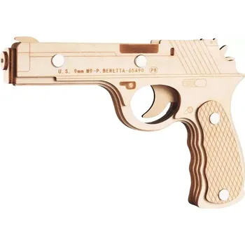Puzzle Dřevěné 3D puzzle pistole Beretta M9