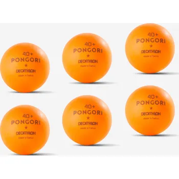 Stolní tenis PONGORI Míčky na stolní tenis TTB100 1* 40+ 6 ks ORANŽOVÁ