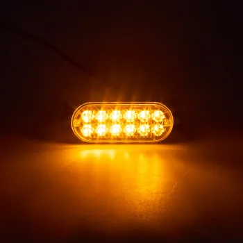 Přídavný světlomet SLIM výstražné LED světlo vnější, oranžové, 12/24V,12 x 1W
