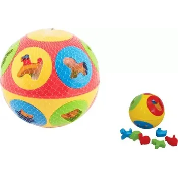 Hračka pro nejmenší Vkládačka míč plast 13cm 2 barvy
