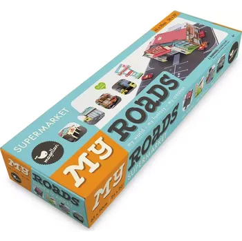 ostatní stavebnice magellan myroads supermarket – stavebnice městské silnice a obchod