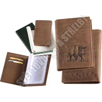 Obal na doklad Ostatní Kožené pouzdro na doklady - divočák