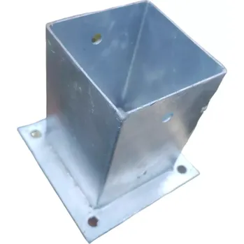 Čtvercová patka 80x80mm s deskou, ideální pro stabilní ukotvení dřevěných konstrukcí