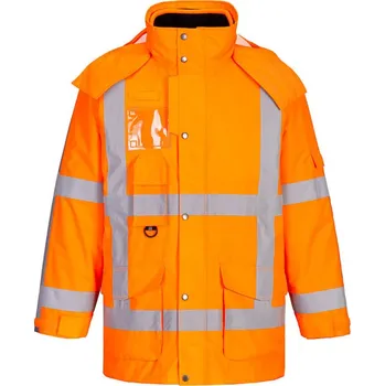 pracovní bunda PORTWEST Bunda 3v1 RWS Traffic R461, zateplená, reflexní POR-R461ORR4XL Oranžová 4XL