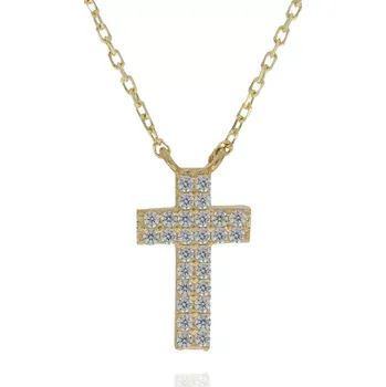 Náhrdelník Zlatý náhrdelník se zirkonovým křížkem