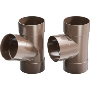 okap Plastové napojení do svodu Gutta Aqua 63 mm Varianta: Aqua napojení do PVC svodu 67,5° - 63 mm - hnědá