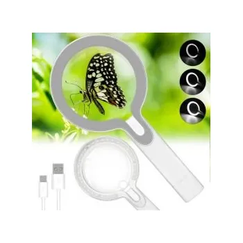 Lupa VELKÁ Lupa Delamiya s 29 LED světlem