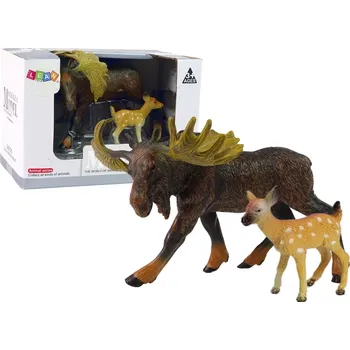 Figurka LeanToys Losos Srna Lesní zvířátka