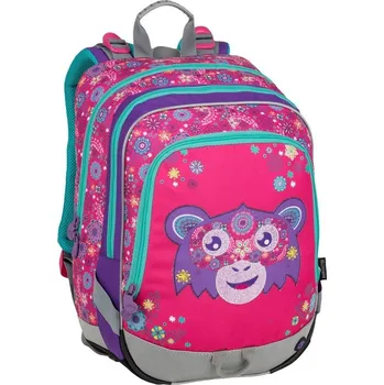 Školní batoh Školní batoh Bagmaster s více přihrádkami fialový, růžový 19 l