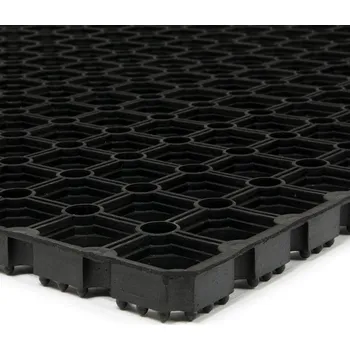 Rohožka Gumová venkovní vstupní rohož FLOMA Honeycomb - 60 x 80 x 2,2 cm (70806022) FLOMAT