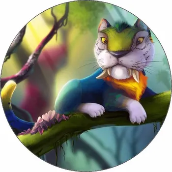 Jedlá dekorace na dort Jedlý papír Croodsovi kočka 19,5 cm