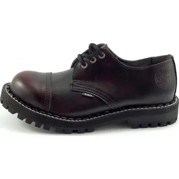 Dámské polobotky Steel boty 3 dírky 101/102/O/BLACK bordó, velikost 46