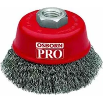 Drátěný kartáč Osborn 0808613164 - Kartáč hrncový pr. 100 mm, závit 5/8"x11NC, ocelový zvlněný drát 0,30 mm