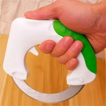 Kuchyňský nůž Multifunkční kulatý nůž na pizzu, maso a zeleninu