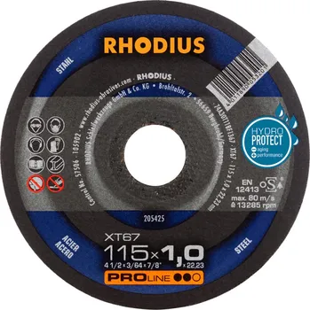 Řezný kotouč RHODIUS Extra tenký řezný kotouč XT67 115 x 1,0 x 22,23 PROline