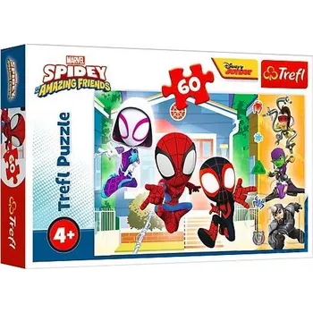Puzzle TREFL Spiderman: Ve světě Spideyho 60 dílků