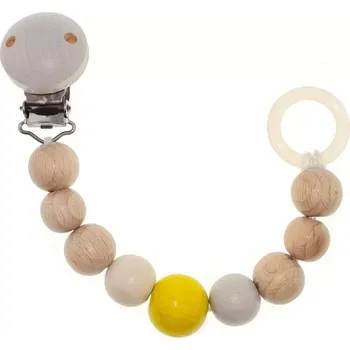 klip na dudlíky Hess Klips na dudlík Nature žlutý