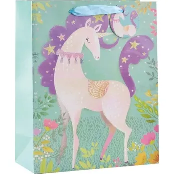 Dárková taška Anděl Dárková taška velká 32 x 26 x 12 cm Jednorožec