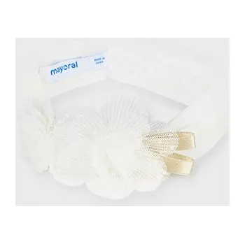 Kojenecké oblečení Mayoral slavnostní čelenka 10677 smetanová