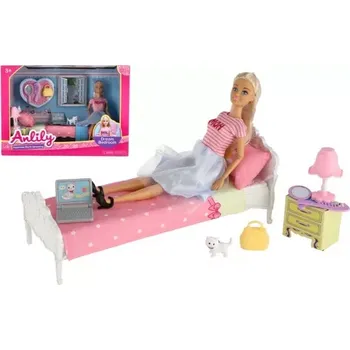 Panenka Teddies Anlily kloubová s pokojíčkem plast 26 cm s doplňky