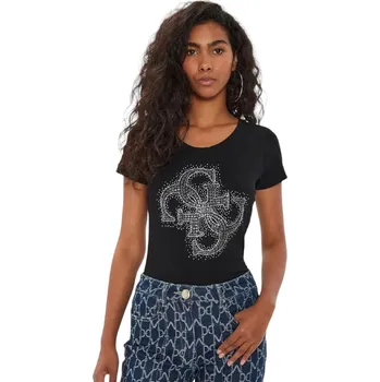 Dámská móda GUESS SS RN 4G LOGO TEE W4YI37J1314 JBLK L Velikost: XS