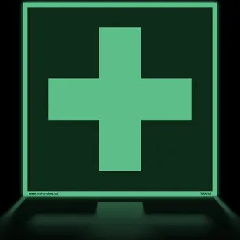 Značení Traiva s.r.o. První pomoc - symbol Označení lékárničky na zeď Verze: Plast 84 x 84 mm tl. 0.5 mm - Kód: 01248