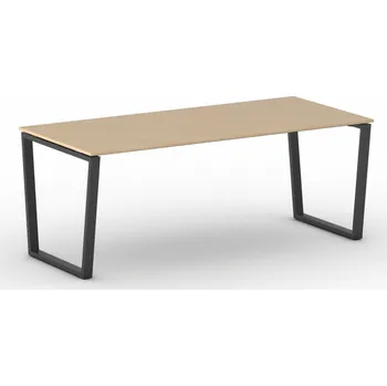Psací stůl Kancelářský stůl PRIMO IMPRESS, 200x90 cm, černá podnož, buk