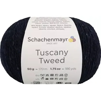 Příze Schachenmayr Tuscany Tweed 50 Námořnická (Přírodní směsová příze Tuscany Tweed Navy)
