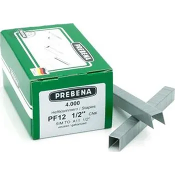 Průmyslová sponka Prebena PF-12 CNK - Spony do sponkovačky výška 12 mm, šíře 10,6 mm, (bal. 4 000ks)