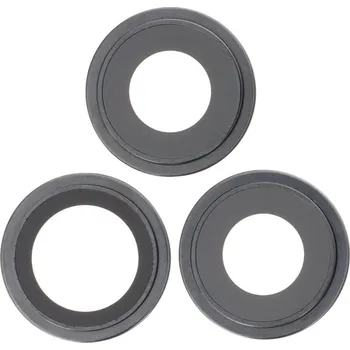 Čočka zadní kamery s rámečkem pro iPhone 15 Pro Max ORI - Černá Titanová - 3ks v sadě