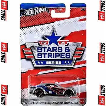 Mattel Hot Wheels Stars & Stripes Series 2018 DODGE CHALLENGER SRT DEMON 3/5