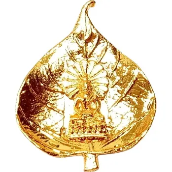 Brož Brož ve tvaru listu s Buddhou