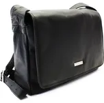 Černá kožená klopnová kabelka kab_1