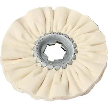 Brusný kotouč Osborn 2103100896 - Kotouč leštící bavlněný středně měkký pr. 100 mm, otvor pr. 10 mm uchycení 19/6 pro satinovací stroj