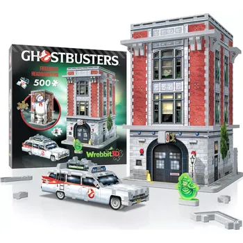 Puzzle WREBBIT 3D puzzle Ghostbusters: Požární zbrojnice krotitelů duchů 500 ks