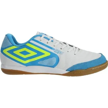 Pánská sálová obuv Pánské sálovky Umbro CLUB 5 8 Bílá, Tyrkysová, Reflexní neon