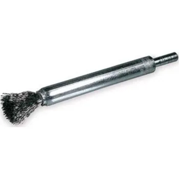 Drátěný kartáč Osborn 0003509349 - Kartáč štětkový drátěný pr. 10 mm, stopka pr. 6 mm, zvlněný NEREZový drát 0,20 mm extra dlouhý 120 mm
